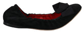 Dolce & Gabbana Black Suede Flat Slip On Ballet Shoes -   -  Dolce & Gabbana.